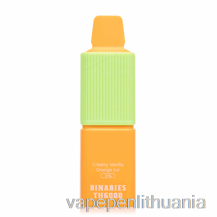 Horizon Binaries Th6000 Vienkartinis Kreminis Vanilinis Oranžinis Ledinis Vape Skystis